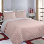 ΚΟΥΒΕΡΛΙ σετ (220cm x 240cm + 2 x 50cm x 70cm) RUBY pink/grey SilkFashion