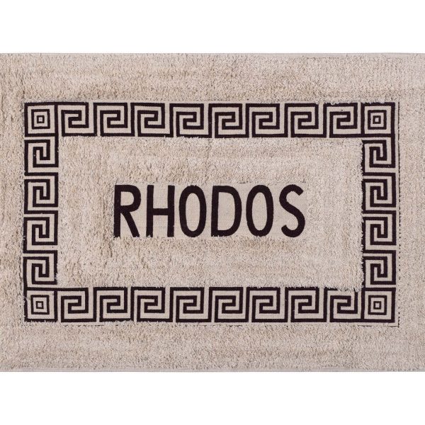 Πατάκι μαίανδρος Ρόδος (40cm x 60cm) καφέ SilkFashion