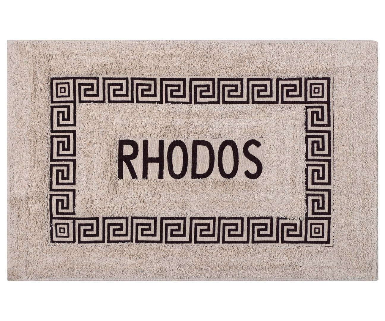 RHODOS-1 Πατάκι μαίανδρος Ρόδος (40cm x 60cm) καφέ SilkFashion - Image 1