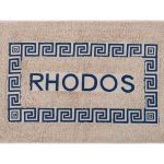 Πατάκι μαίανδρος Ρόδος (40cm x 60cm) μπλέ SilkFashion