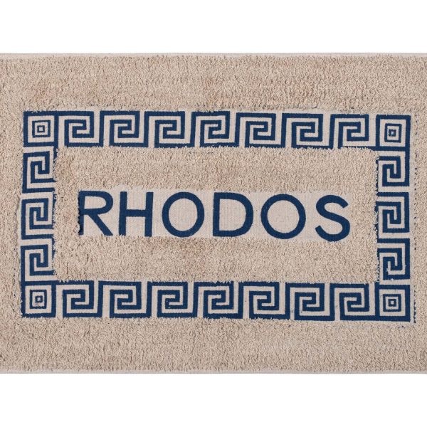 Πατάκι μαίανδρος Ρόδος (40cm x 60cm) μπλέ SilkFashion