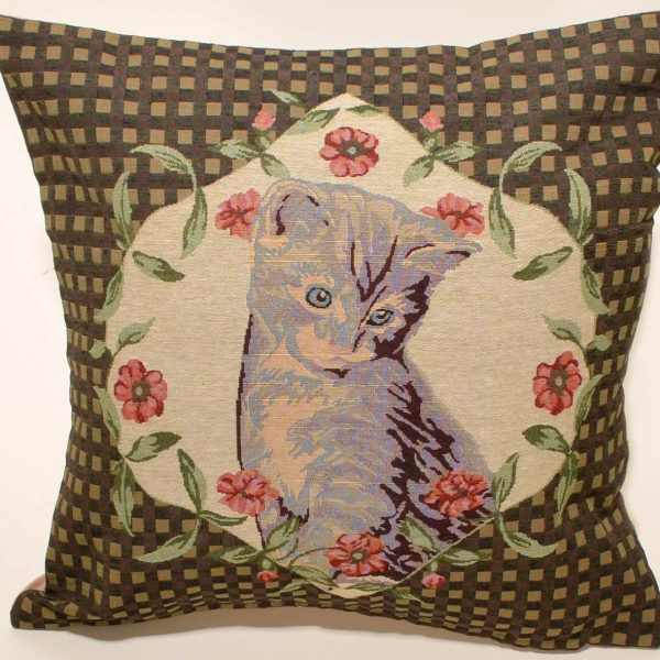 ΜΑΞΙΛΑΡΟΘΗΚΗ (45cm x 45cm) ROSES CAT SilkFashion