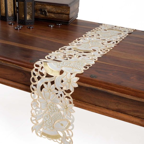 χριστουγεννιάτικη τραβέρσα  (20cm x 150cm) rxh500056 ivory SilkFashion