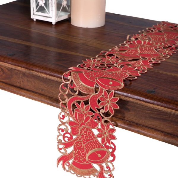 χριστουγεννιάτικη τραβέρσα  (20cm x 150cm) rxh500056 κόκκινο SilkFashion