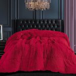 Κουβερτοπάπλωμα μαλλιαρό (170cm x 220cm) red SilkFashion