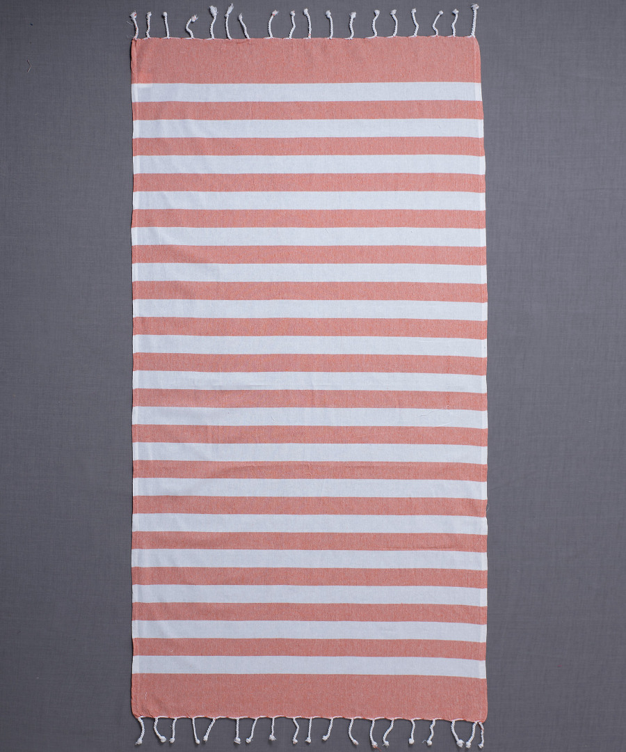 SF1749-ORANGEb Pestemal sf1752 (90cm x 180cm) πορτοκαλί SilkFashion - Image 1