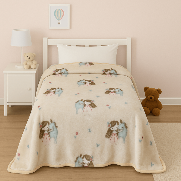 Παιδική Κουβέρτα Βελουτέ 160x220 Μονή Sweet Girl Astron Italy