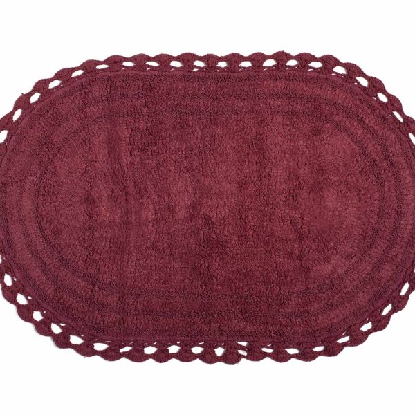 ΠΑΤΑΚΙ OVAL (60CM X 100CM) BURGUNDY SilkFashion