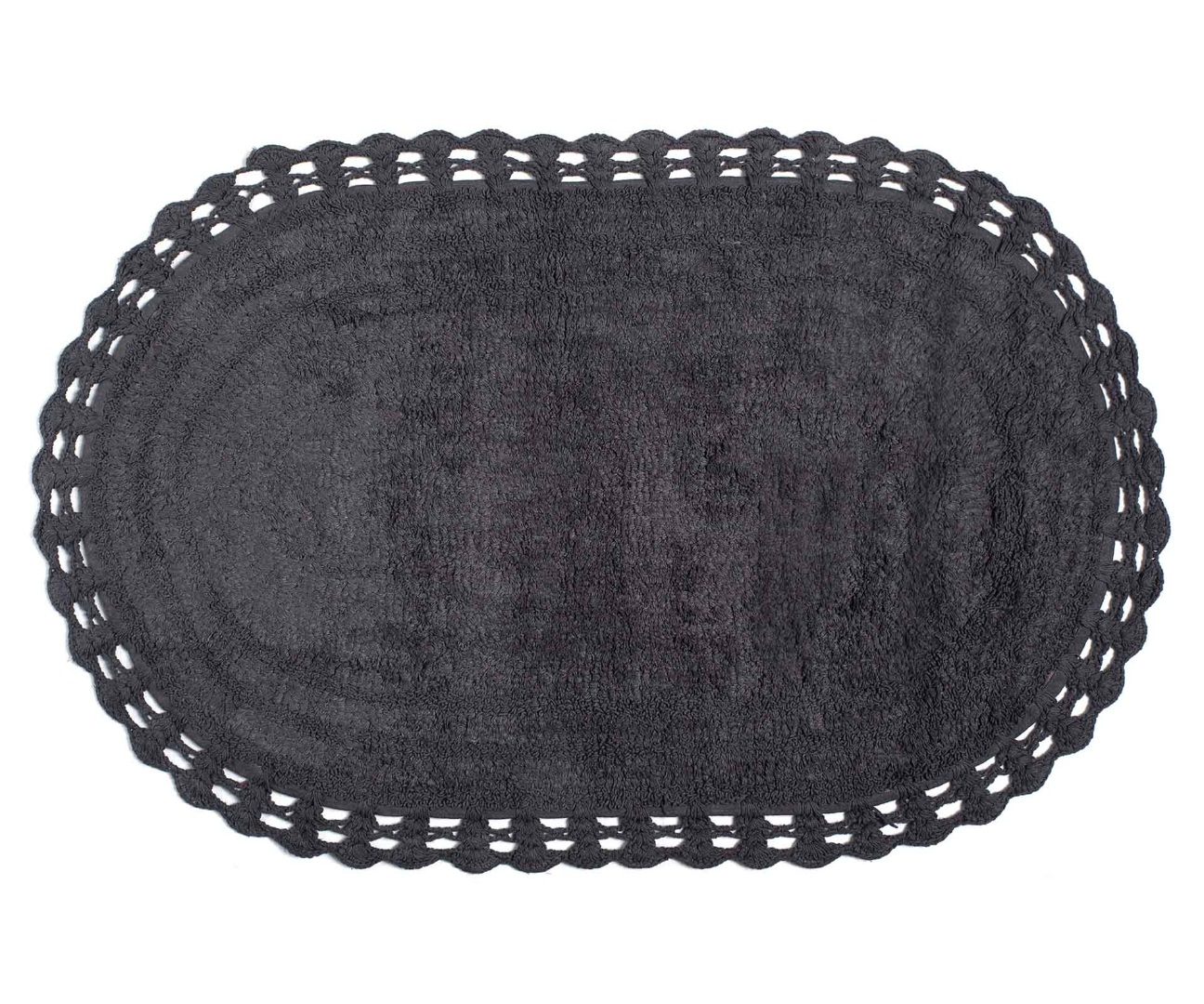 Untitled-1420 ΠΑΤΑΚΙ OVAL (60CM X 100CM) ΣΚΟΥΡΟ ΓΚΡΙ SilkFashion - Image 1