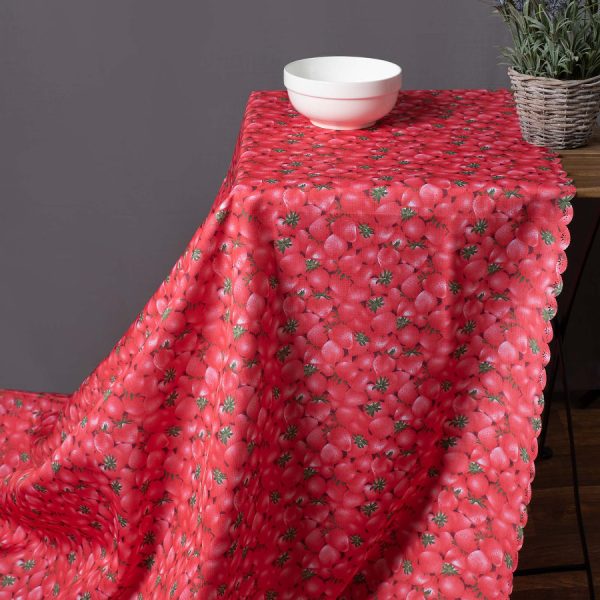 Αλέκιαστο τραπεζομάντηλο 419 (170cm x 220cm) κόκκινο SilkFashion