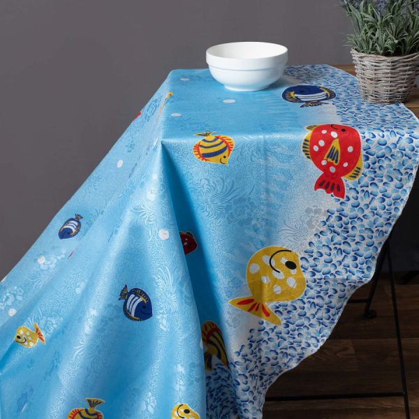 τραπεζομάντηλα 215 ( 160cm x 220cm) ψάρι SilkFashion