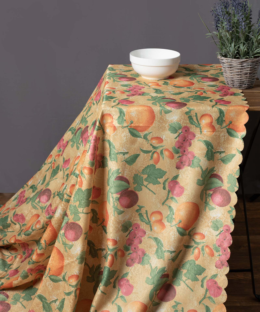 Untitled-1739-1 Αλέκιαστο τραπεζομάντηλο 422 (170cm x 220cm) ώχρα SilkFashion - Image 1