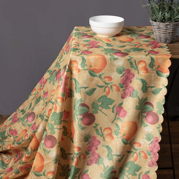 Αλέκιαστο τραπεζομάντηλο 422 (170cm x 250cm) ώχρα SilkFashion