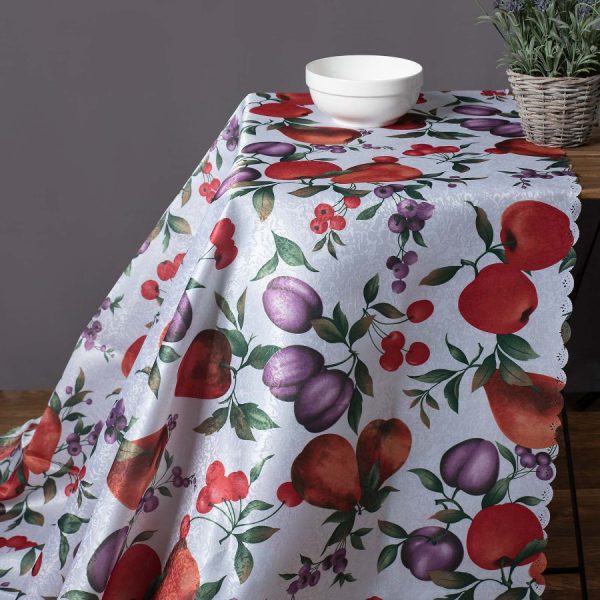 Αλέκιαστο τραπεζομάντηλο FY015 (140cm x 180cm) λευκό SilkFashion