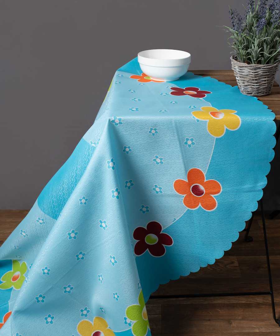 Untitled-1747-1 τραπεζομάντηλα 177 ( 150cm ροτόντα) σιέλ SilkFashion - Image 1