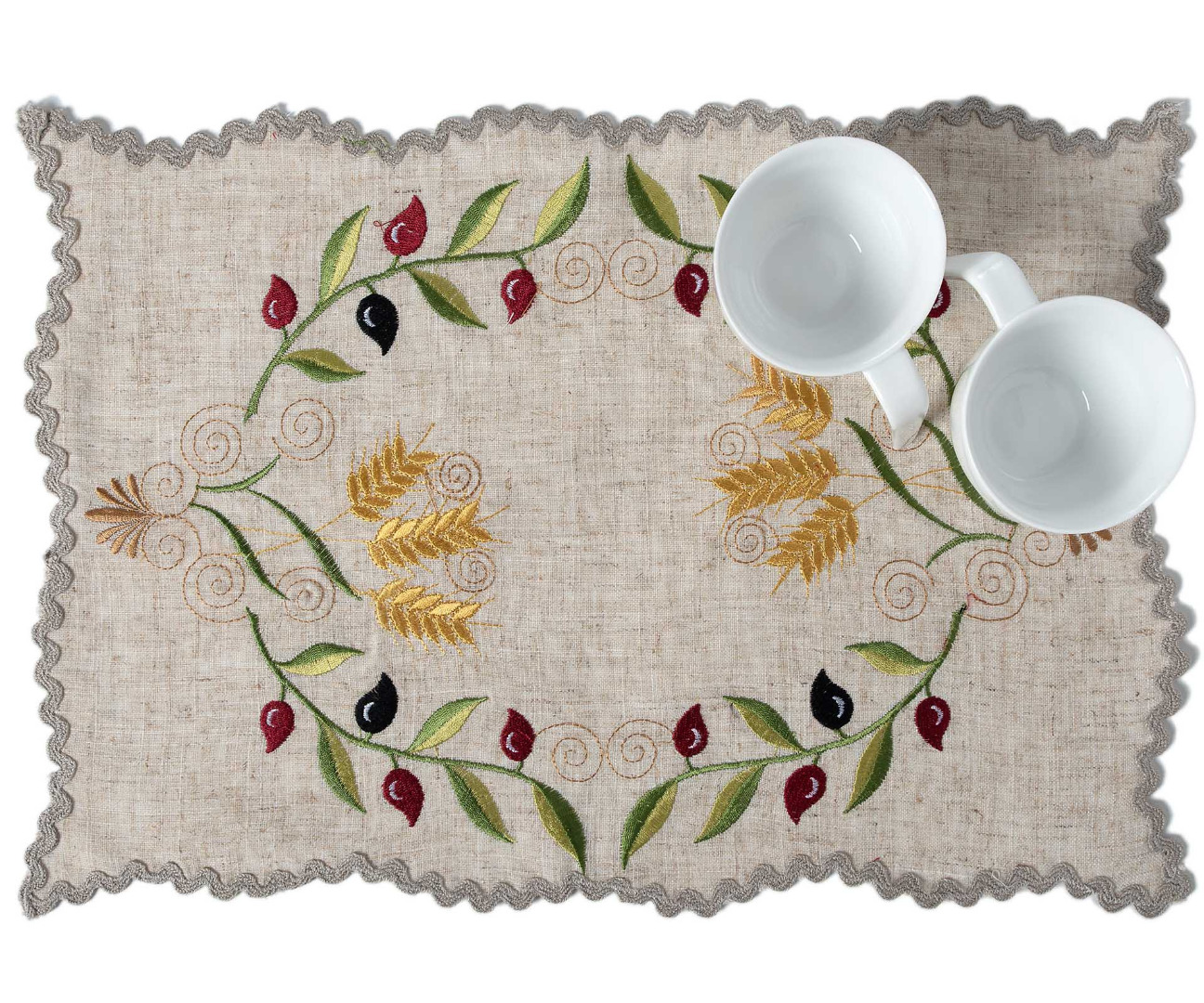 Untitled-1821a Ντουζίνες (12 τεμάχια) σουπλά 8014 (30cm x 45cm) κόκκινο SilkFashion - Image 1