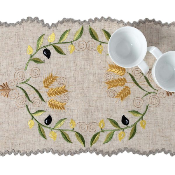 Ντουζίνες (12 τεμάχια) σουπλά 8014 (30cm x 45cm) κίτρινο SilkFashion