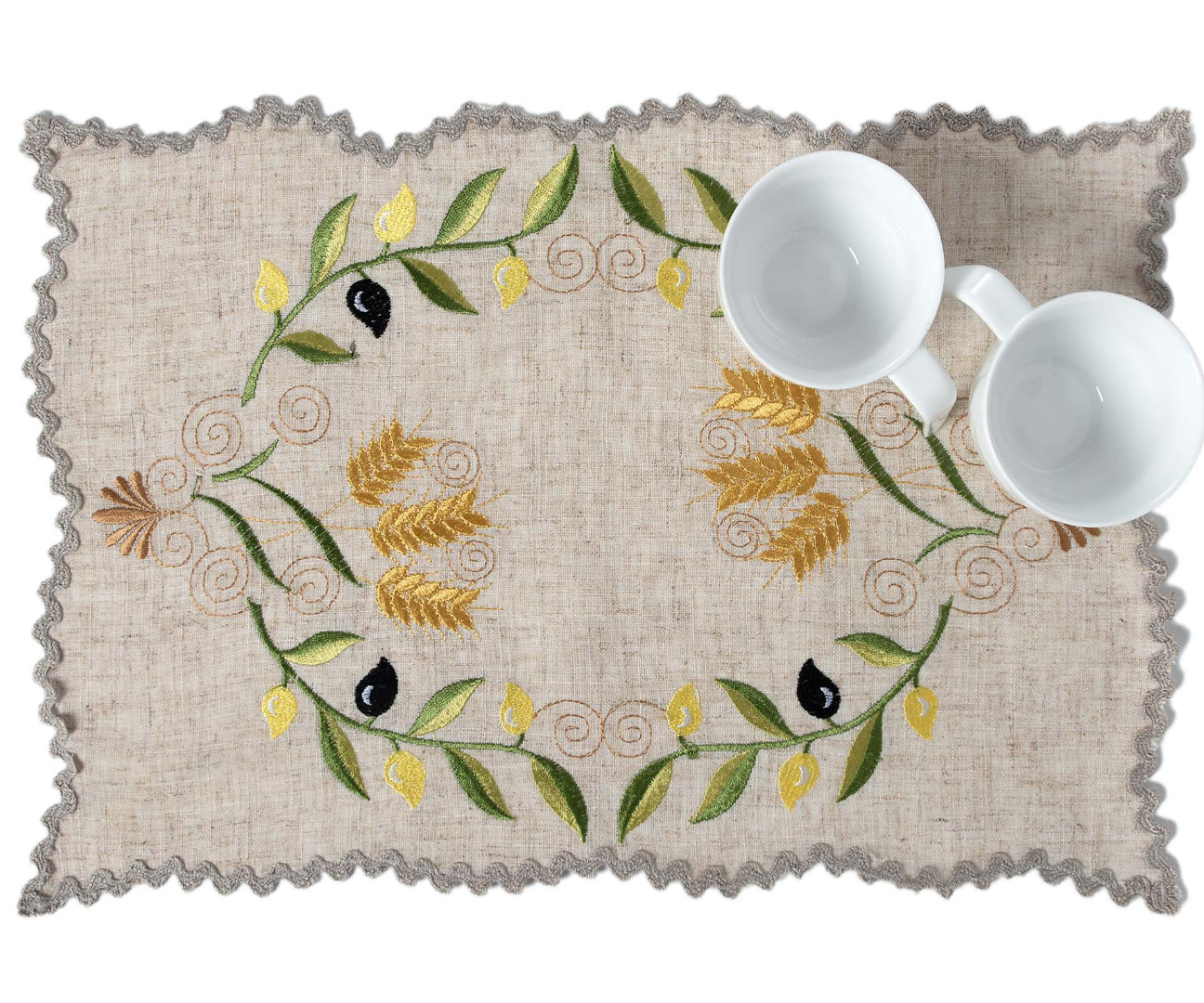 Untitled-1822a Ντουζίνες (12 τεμάχια) σουπλά 8014 (30cm x 45cm) κίτρινο SilkFashion - Image 1