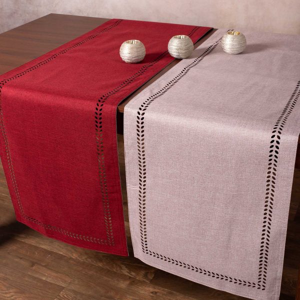 τραβέρσα (45cm x 170cm) bg18 αμέθυστος/κόκκινο SilkFashion