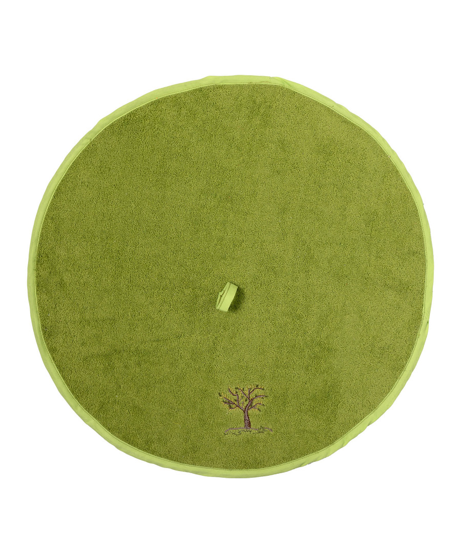 Untitled-2231 Στρογγυλή πετσέτα με κρεμαστράκι (48cm) πράσινη SilkFashion - Image 1