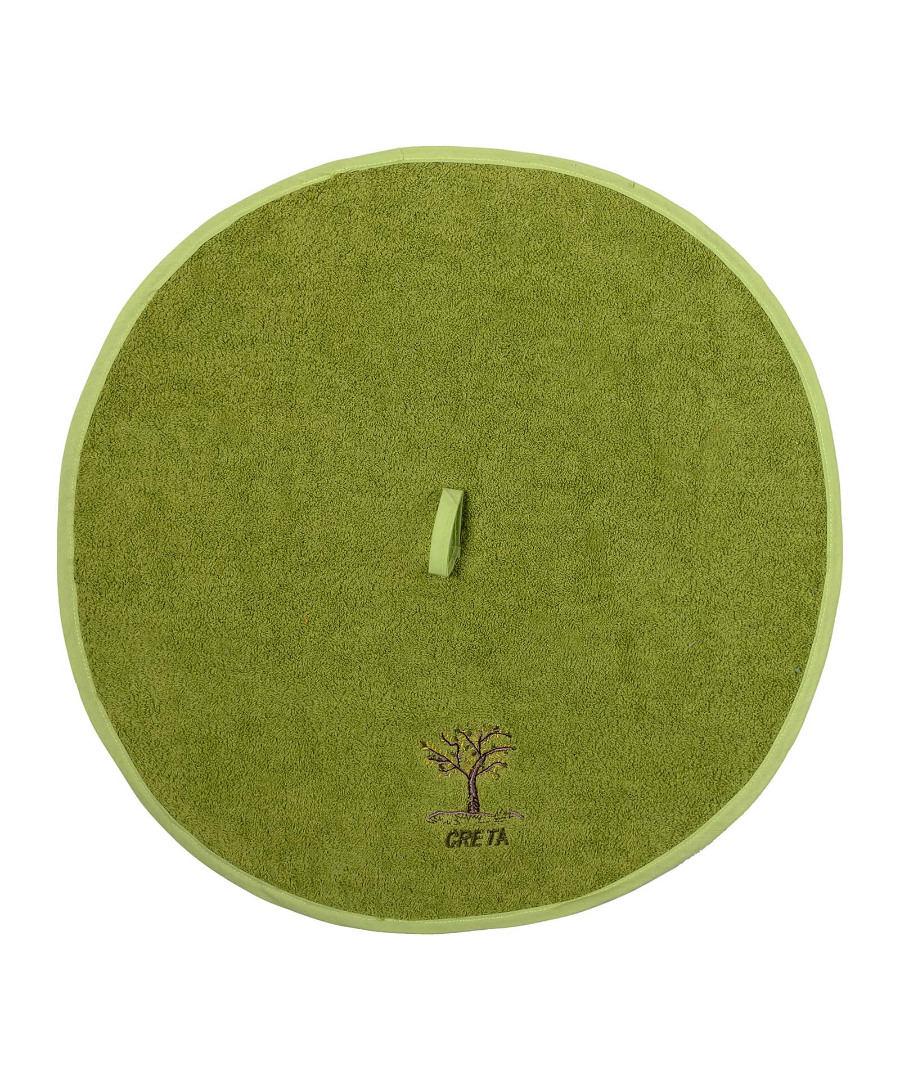 Untitled-2239 Στρογγυλή πετσέτα με κρεμαστράκι (48cm) πράσινο ΚΡΗΤΗ SilkFashion - Image 1