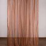 Κουρτίνα nx6104 (280cm x 300cm) με τρέσα καφέ SilkFashion