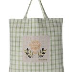 Τσάντα με κέντημα 1312 (45cm x 45cm) πράσινη RHODES SilkFashion