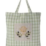 Τσάντα με κέντημα 1312 (45cm x 45cm) πράσινη KOS SilkFashion