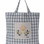 Τσάντα με κέντημα 1312 (45cm x 45cm) μπλέ KOS SilkFashion