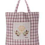 Τσάντα με κέντημα 1312 (45cm x 45cm) κόκκινη KOS SilkFashion