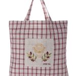 Τσάντα με κέντημα 1312 (45cm x 45cm) κόκκινη CRETA SilkFashion