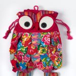 Σακίδιο κουκουβάγια (35cm x 28cm) κόκκινο SilkFashion