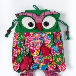 Σακίδιο κουκουβάγια (35cm x 28cm) πράσινο SilkFashion