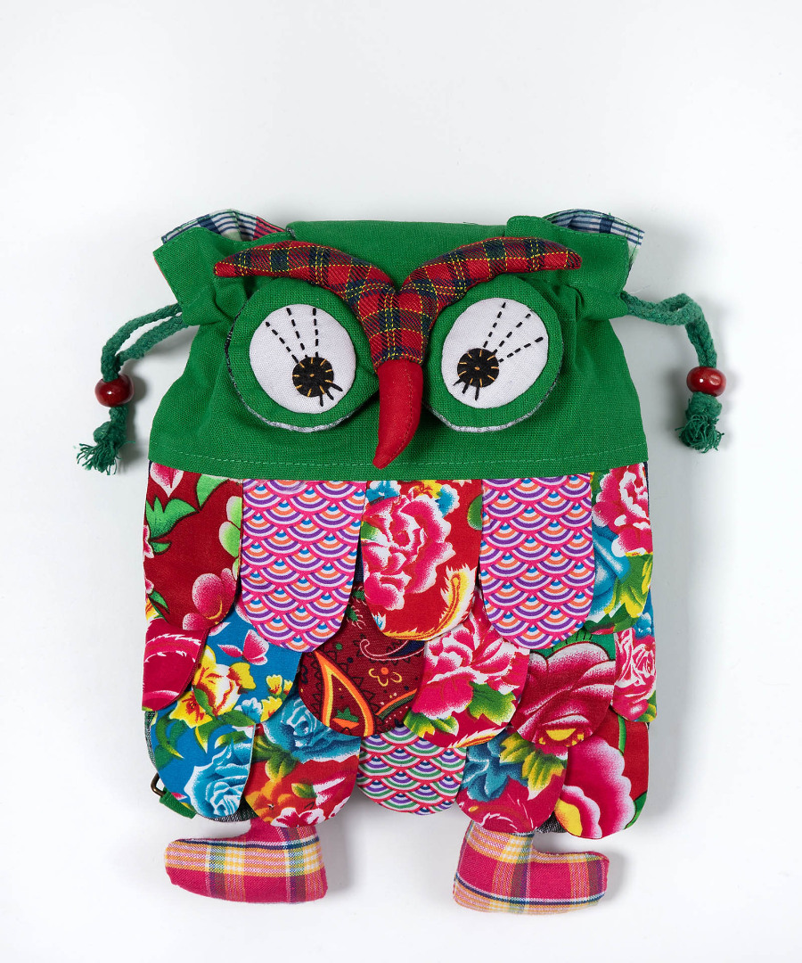 Untitled-2419 Σακίδιο κουκουβάγια (30cm x 24cm) πράσινο SilkFashion - Image 1