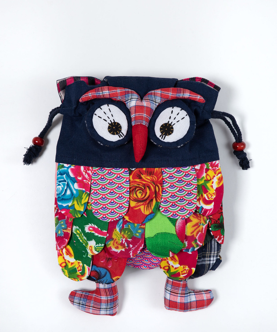 Untitled-2421 Σακίδιο κουκουβάγια (30cm x 24cm) μπλέ SilkFashion - Image 1