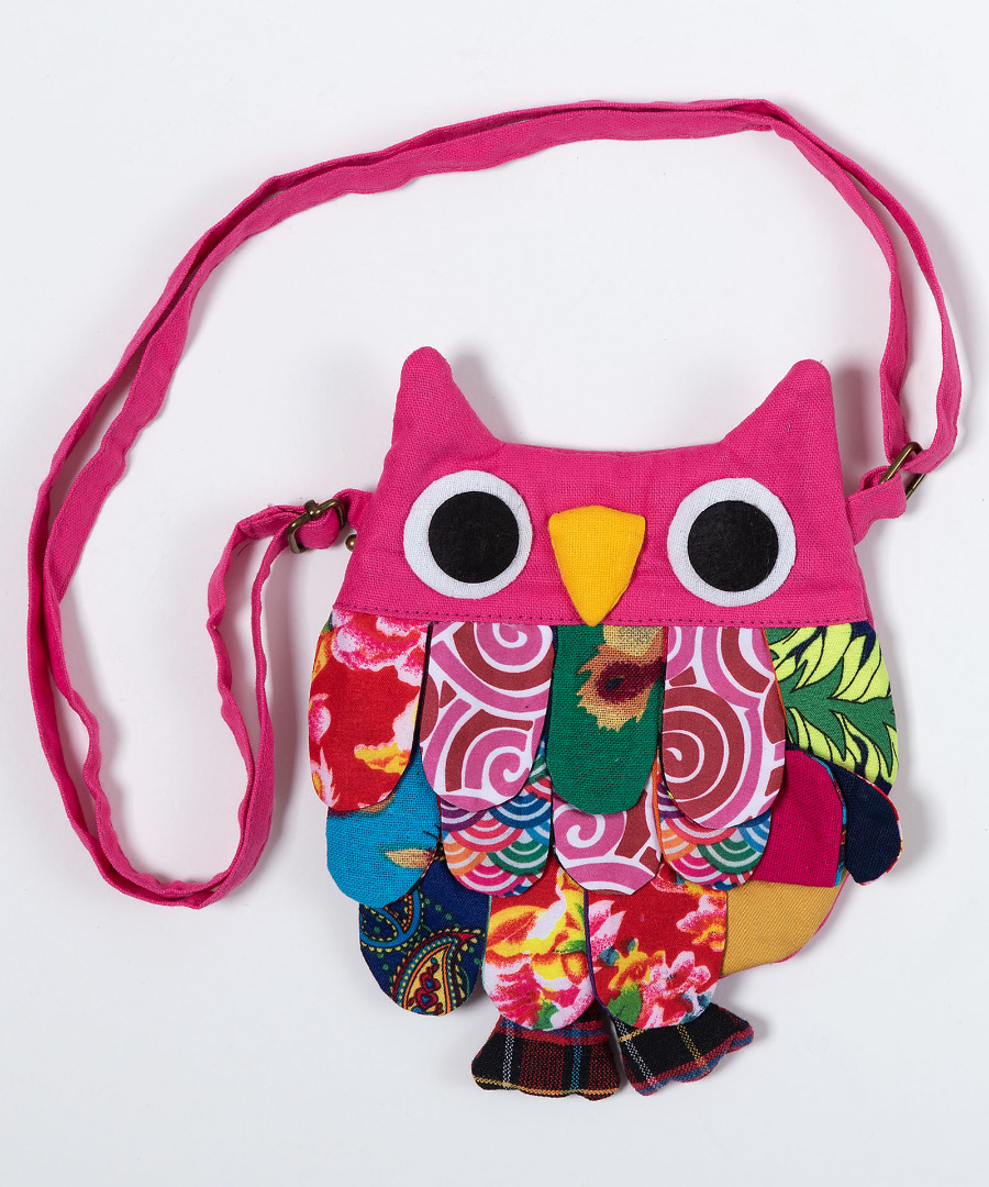 Untitled-2426 Πορτοφολάκι κουκουβάγια (18cm x 16cm) ρόζ SilkFashion - Image 1