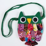 Πορτοφολάκι κουκουβάγια (18cm x 16cm) πράσινο SilkFashion