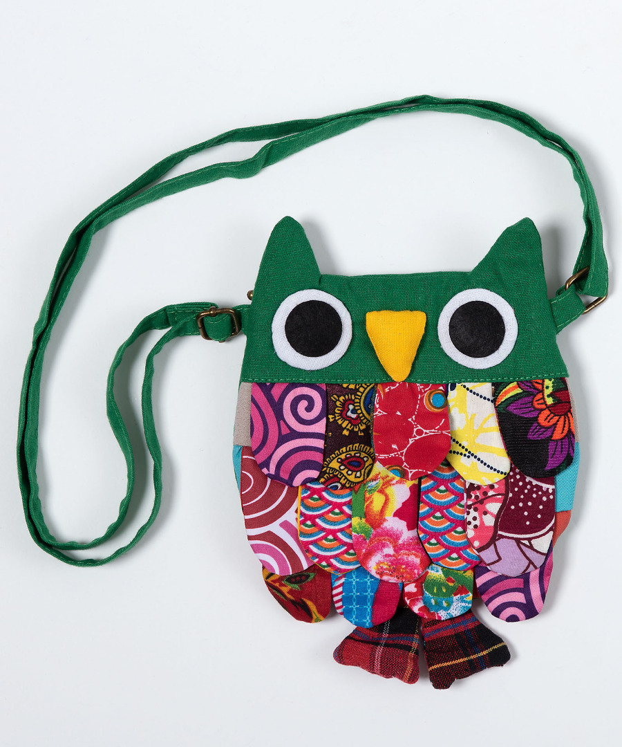 Untitled-2427 Πορτοφολάκι κουκουβάγια (18cm x 16cm) πράσινο SilkFashion - Image 1