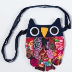 Πορτοφολάκι κουκουβάγια (18cm x 16cm) μπλέ SilkFashion