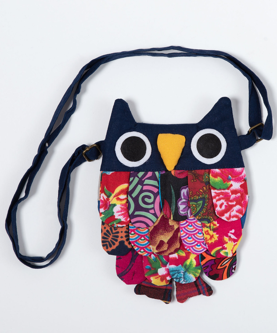 Untitled-2428 Πορτοφολάκι κουκουβάγια (18cm x 16cm) μπλέ SilkFashion - Image 1