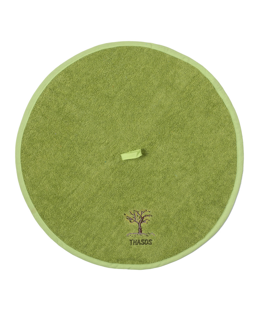 Untitled-2472 Στρογγυλή πετσέτα με κρεμαστράκι (48cm) πράσινο Θάσος SilkFashion - Image 1
