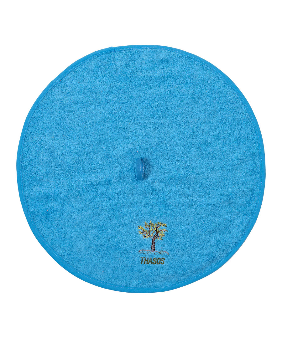 Untitled-2475 Στρογγυλή πετσέτα με κρεμαστράκι (48cm) μπλέ Θάσος SilkFashion - Image 1