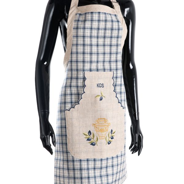 Ολόσωμη ποδιά 1312 (80cm x 55cm) μπλέ KOS SilkFashion