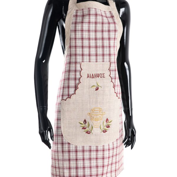 Ολόσωμη ποδιά 1312 (80cm x 55cm) κόκκινη ΑΙΔΗΨΟΣ SilkFashion