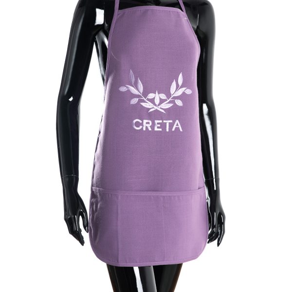 Ολόσωμη ποδιά BG23a (50cm x 70cm) μώβ CRETA SilkFashion