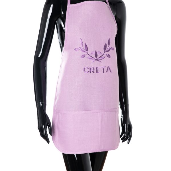 Ολόσωμη ποδιά BG23a (50cm x 70cm) λιλά CRETA SilkFashion