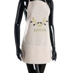 Ολόσωμη ποδιά BG23a (50cm x 70cm) άμμου χρωματιστή ελιά CRETA SilkFashion