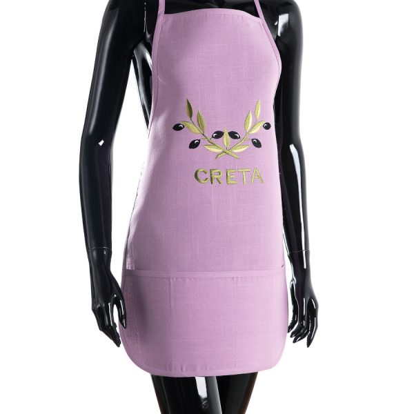 Ολόσωμη ποδιά BG23a (50cm x 70cm) λιλά χρωματιστή ελιά CRETA SilkFashion