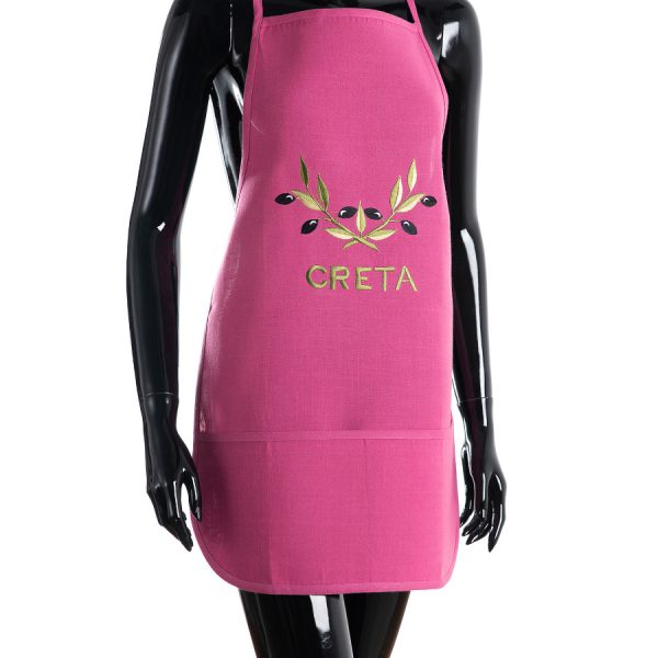 Ολόσωμη ποδιά BG23a (50cm x 70cm) φούξια χρωματιστή ελιά CRETA SilkFashion