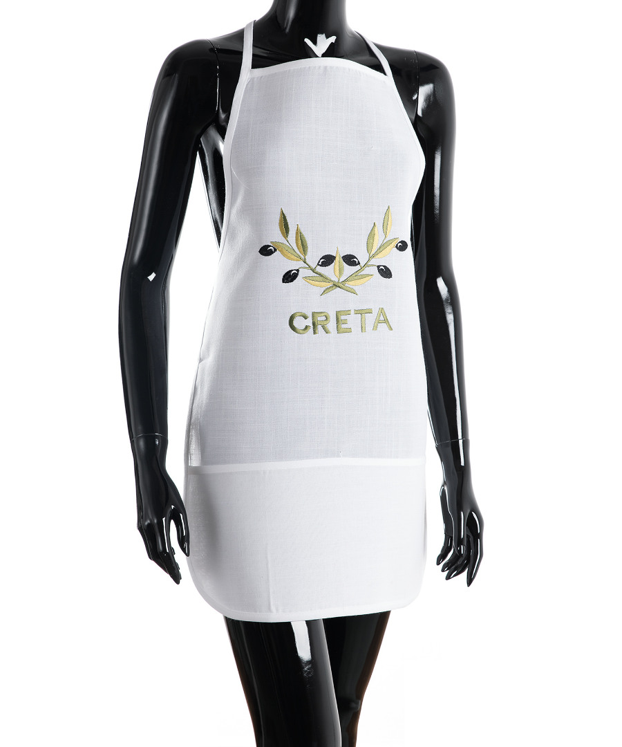 Untitled-2514 Ολόσωμη ποδιά BG23a (50cm x 70cm) λευκή χρωματιστή ελιά CRETA SilkFashion - Image 1